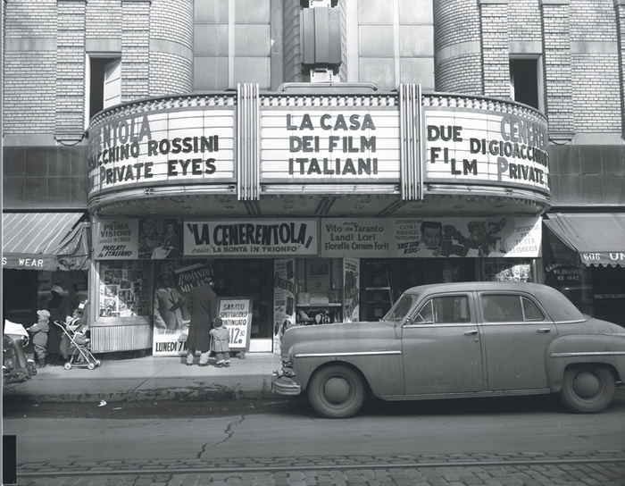Historic photo from Wednesday, February 23, 1955 - La Casa dei Film Italiani - Royal Theatre 606 College Street in Little Italy (College St)